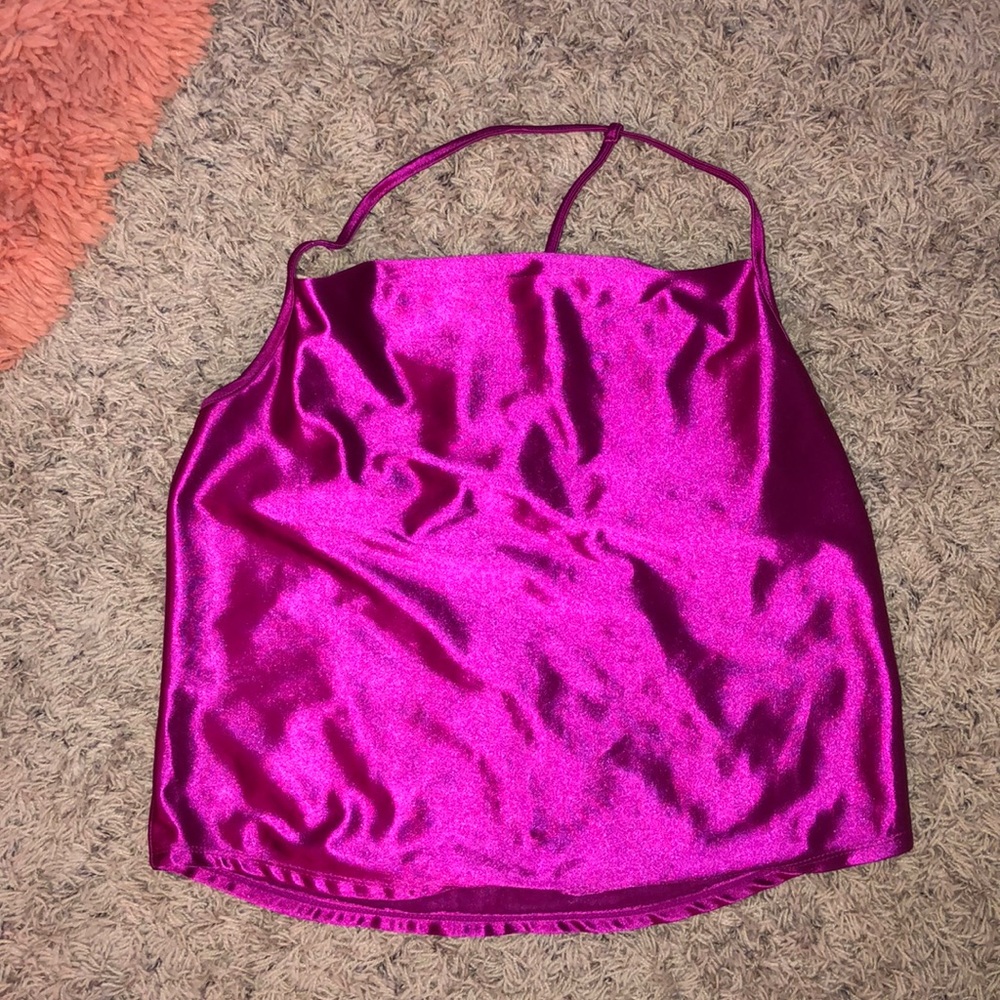 Slick hot pink tank top